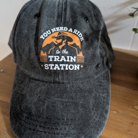 Yellowstone Black Graphic Cap Train Station - Picture 3 of 11